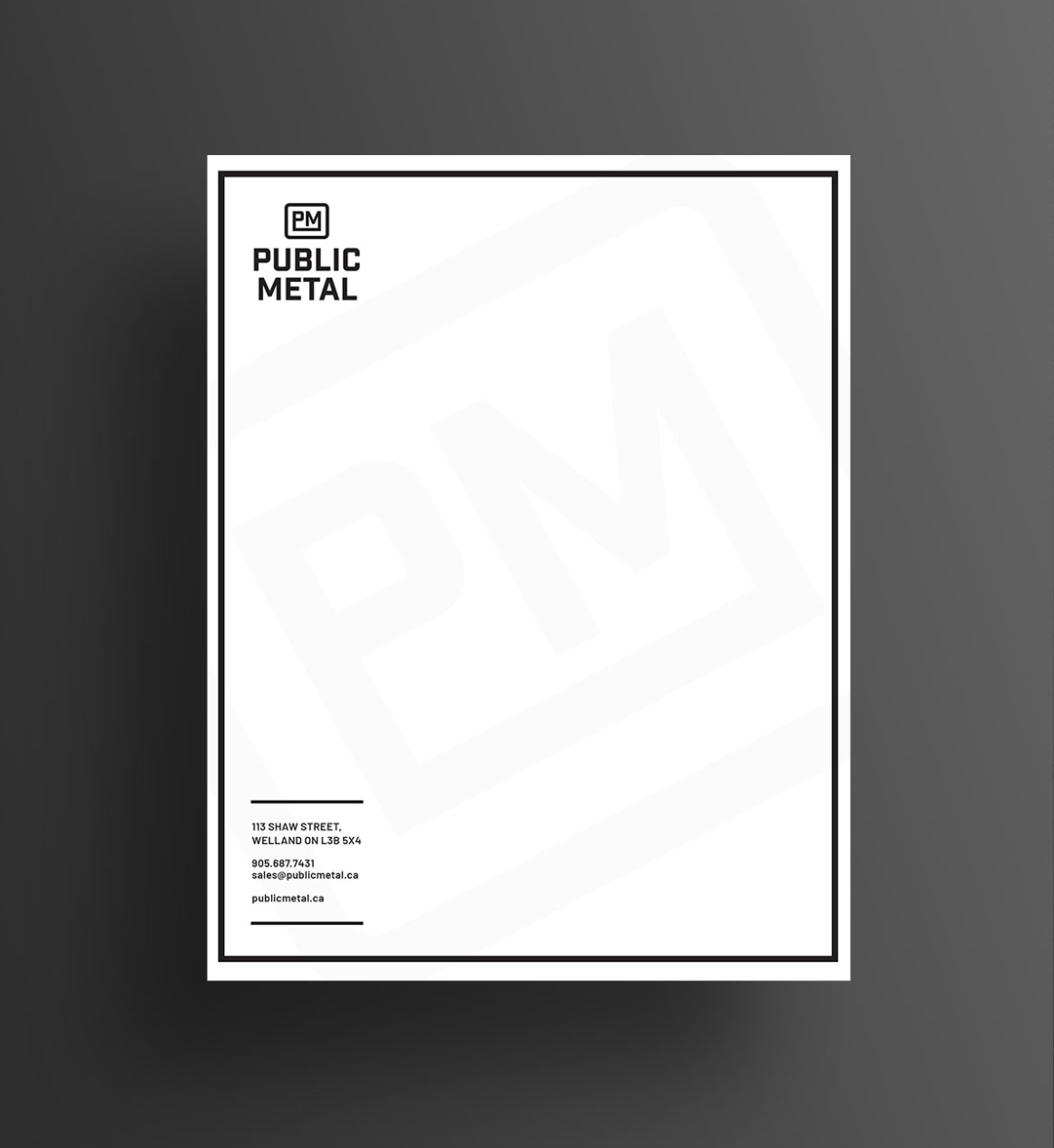 PM letterhead